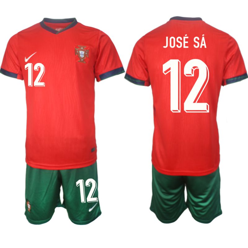 Men 2024-2025 Season Portugal home red #12 Soccer Jersey->customized soccer jersey->Custom Jersey
